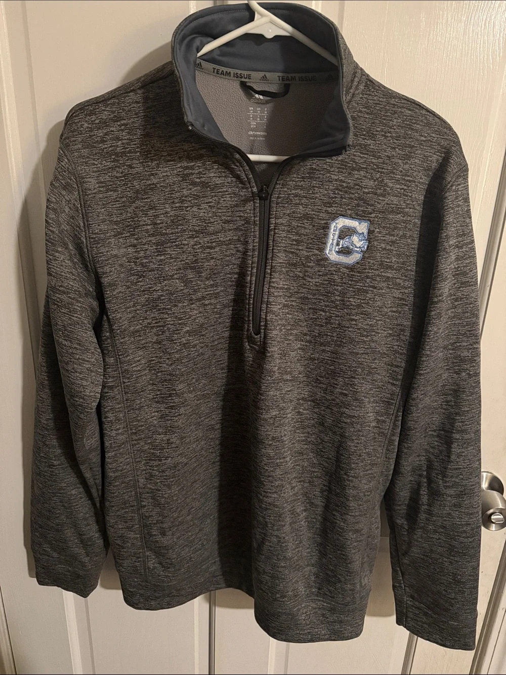 Adidas TheCitadel Men's Heather Gray Quarter-Zip Sweater